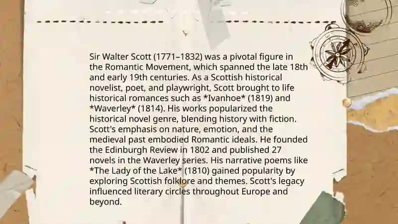 Walter Scott and his contribution to English literature 4