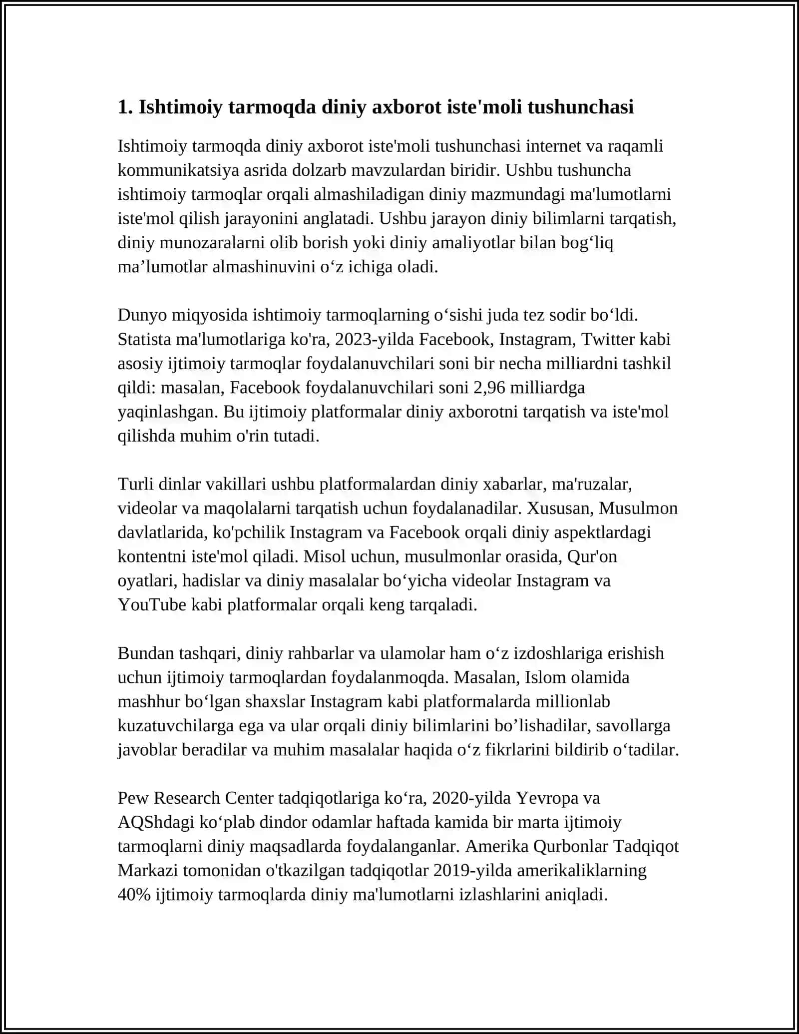 ISHTIMOYI TARMOQLARDA DINIY AXBOROT ISTEMOLI NADANIYATINING SHAKILANISHI 4