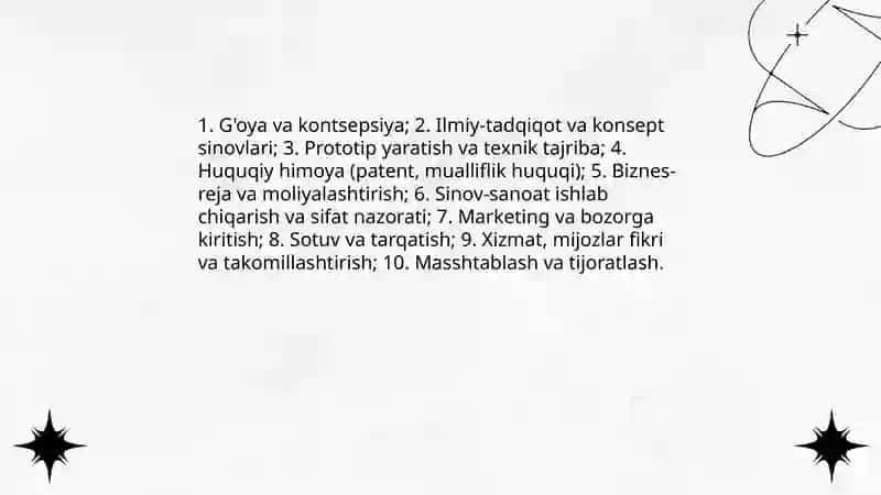 Innovatsiyon jarayon va uning bosqichlari 4