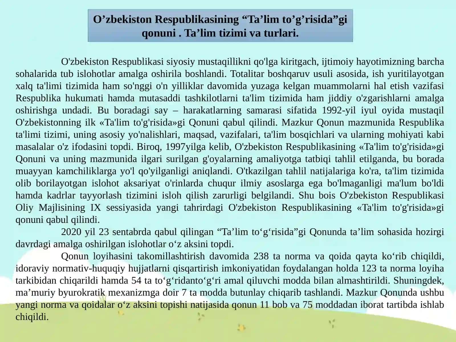 Maktabgacha ta`lim va tarbiya to`g`risida 4