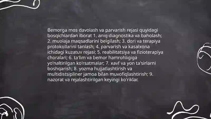 Bemorlarni muolaja qilish bulimi 4