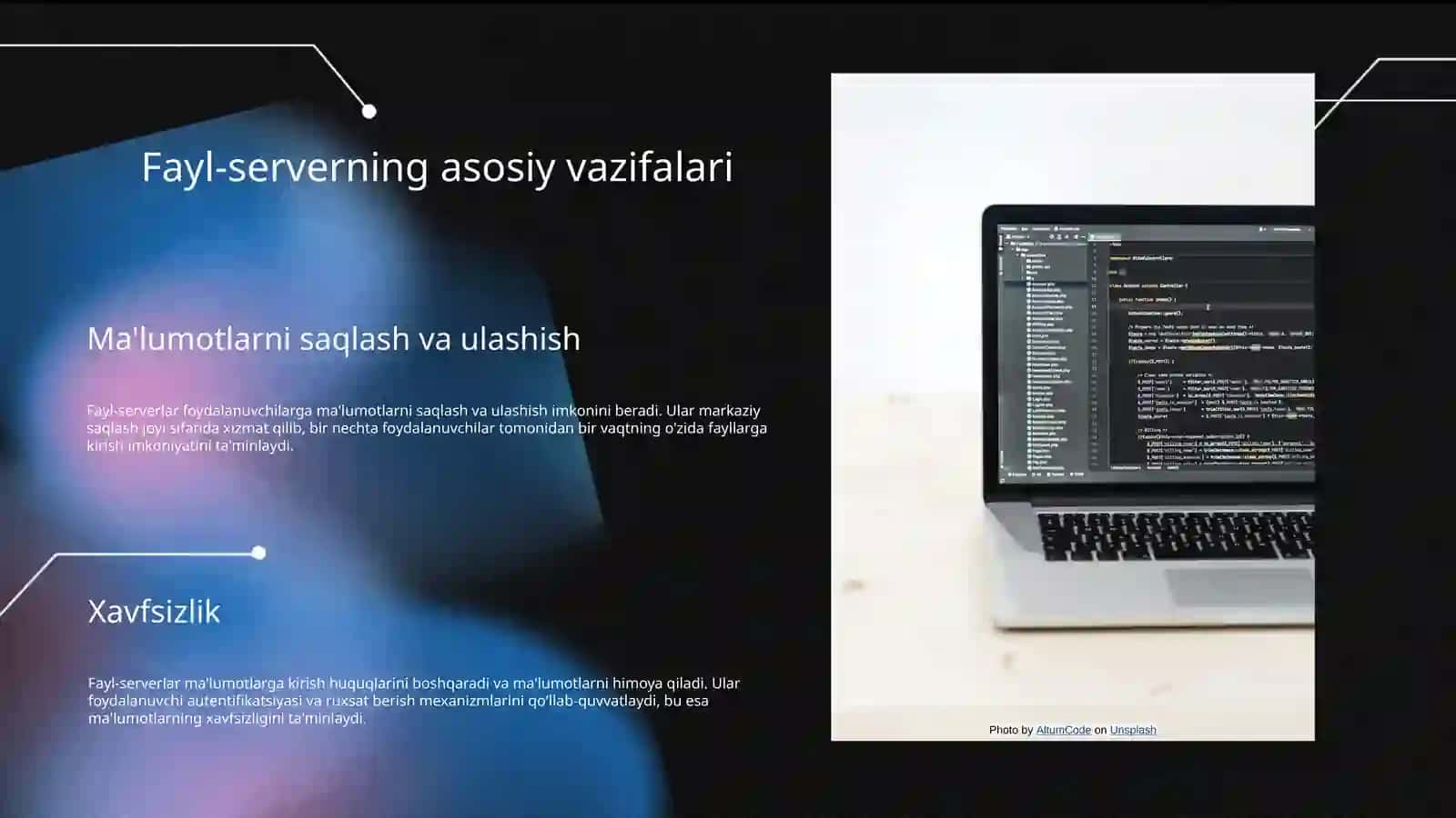 Fayl-server va klyent-server tarmoq korxonalari texnologiyalari bilan ishlash jarayonlari 4