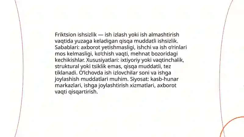 Ishsizlik va uning turlari 4