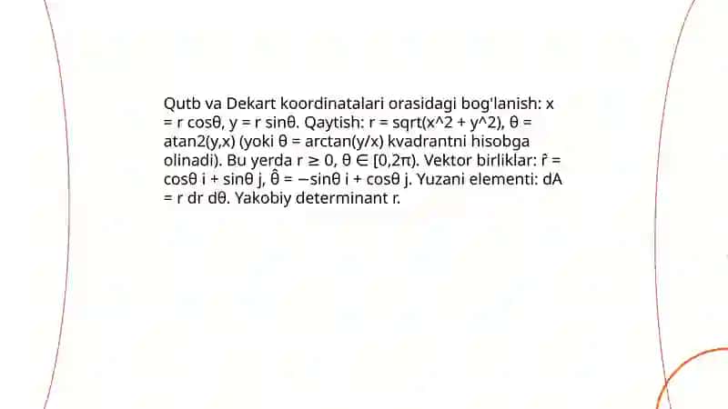 Dekart va qutb koordinatalari 4