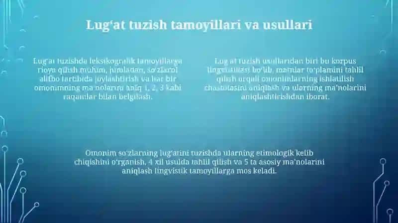 Oʻzbek tili omonim soʻzlar lugʻati 4