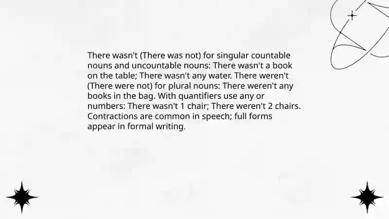Basic rule: There was (singular) vs There were (plural) 4
