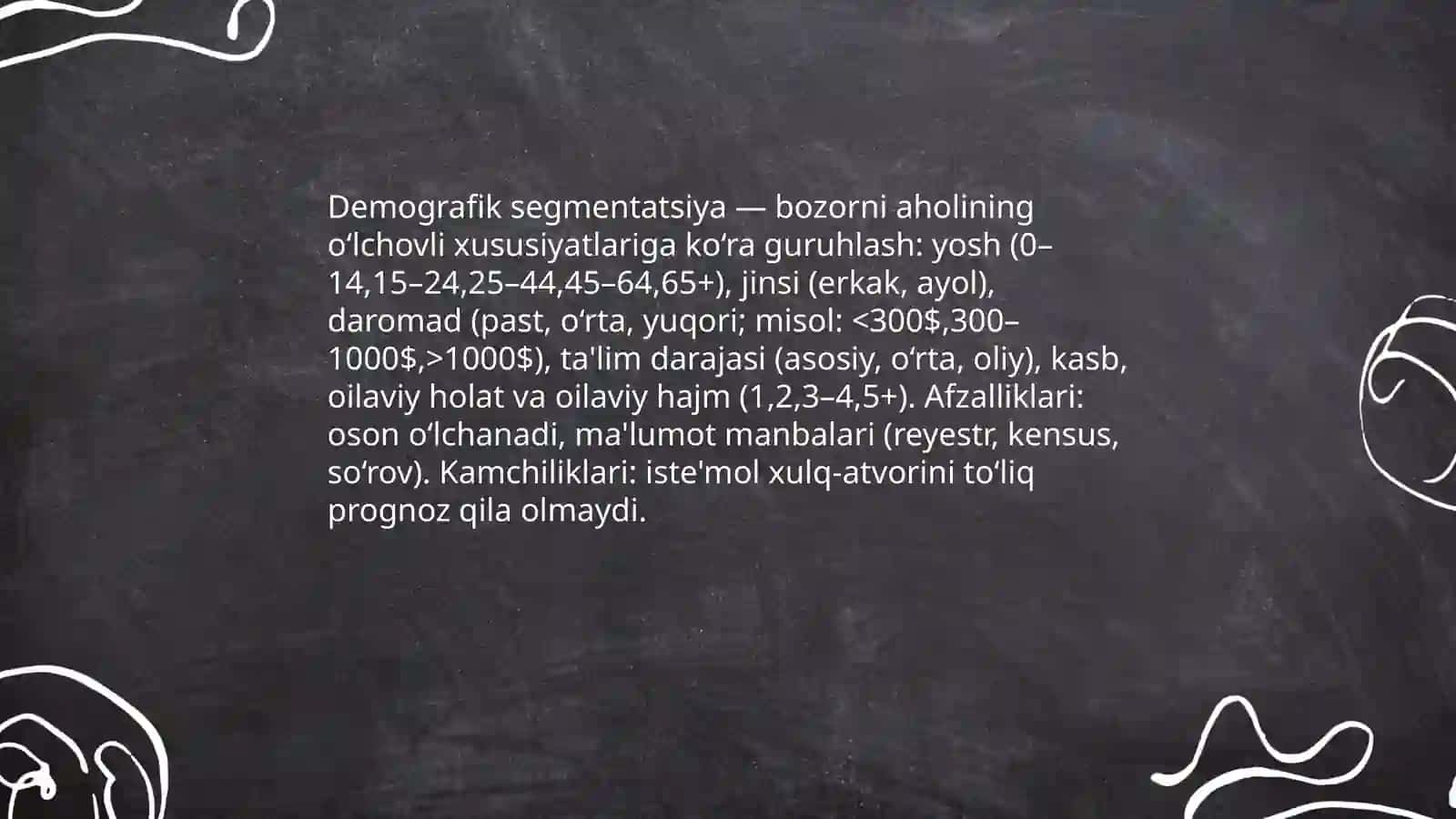 Bozor segmentatsiyasi 4