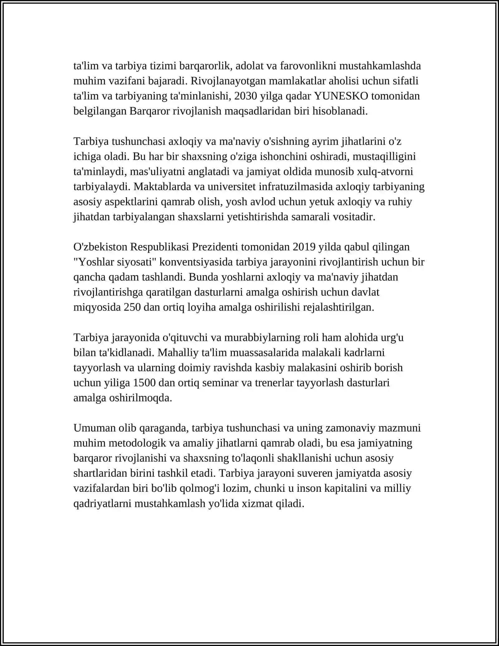 OILADA TARBIYA ASOSLARI 4