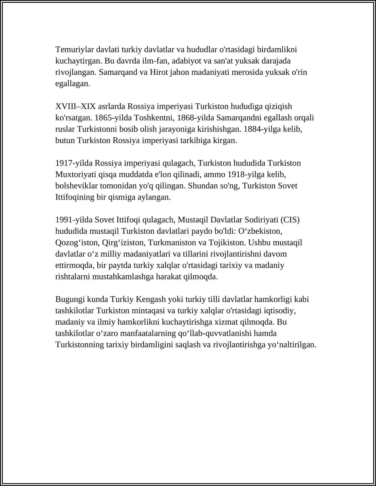 TURKISTONNING PARCHALANIB KETISHI 4