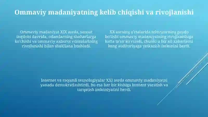 “Ommaviy madaniyat” va uning talqini 4