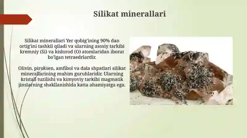 Tog' jinslarini hosil qiluvchi asosiyminerallar 4
