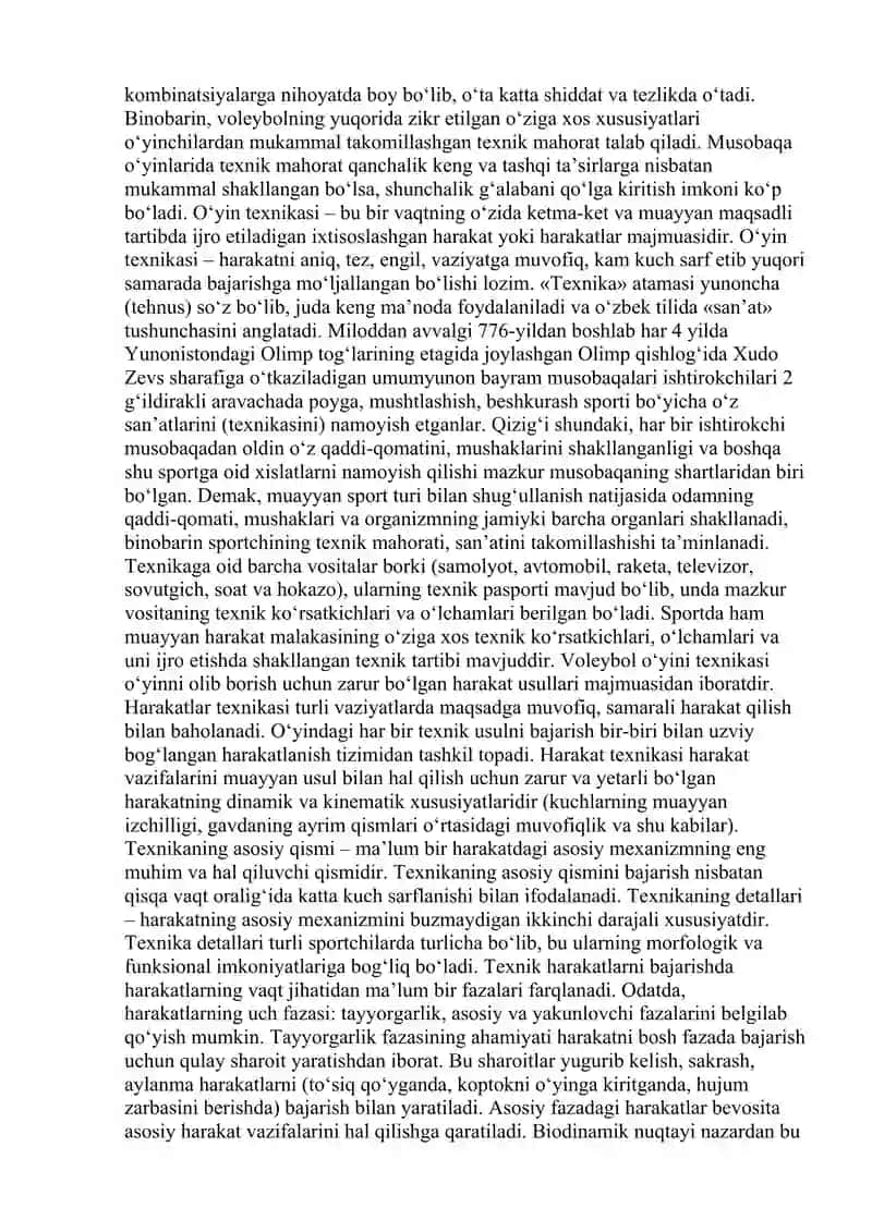 VOLEYBOL O’YIN TEXNIKASI VA TAKTIKASI 4
