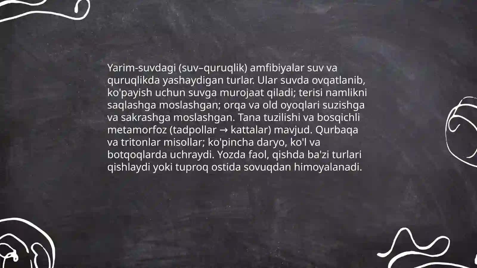 Amfibiyalarning asosiy ekalogik guruhlari 4