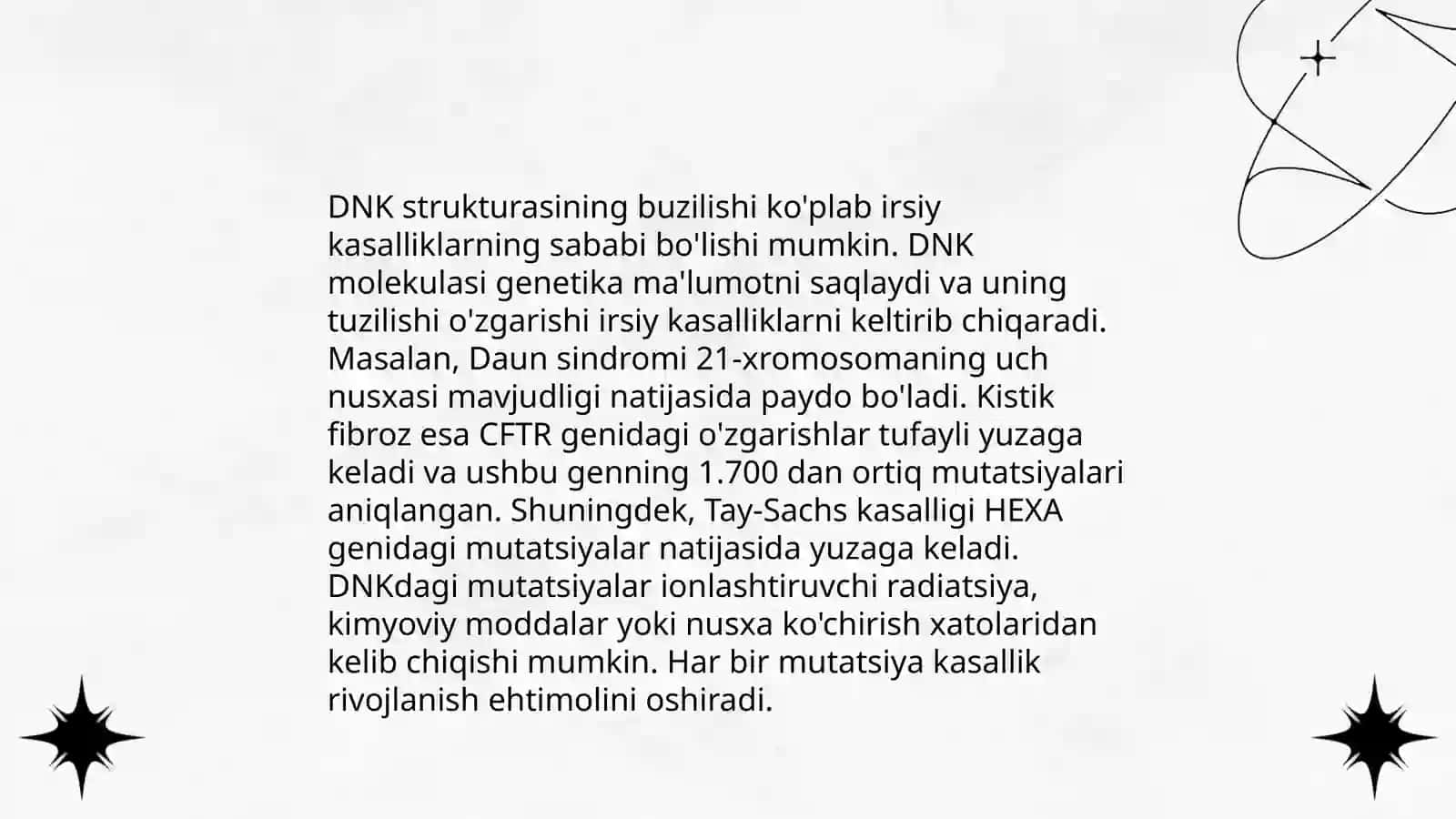 Irsiy kasalliklarning genetik asosi 4