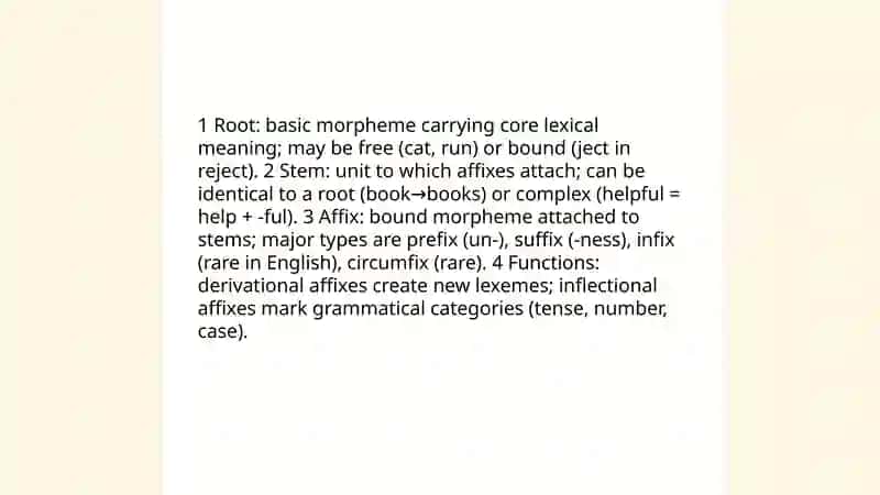 Morphology as a Part of Grammar 4