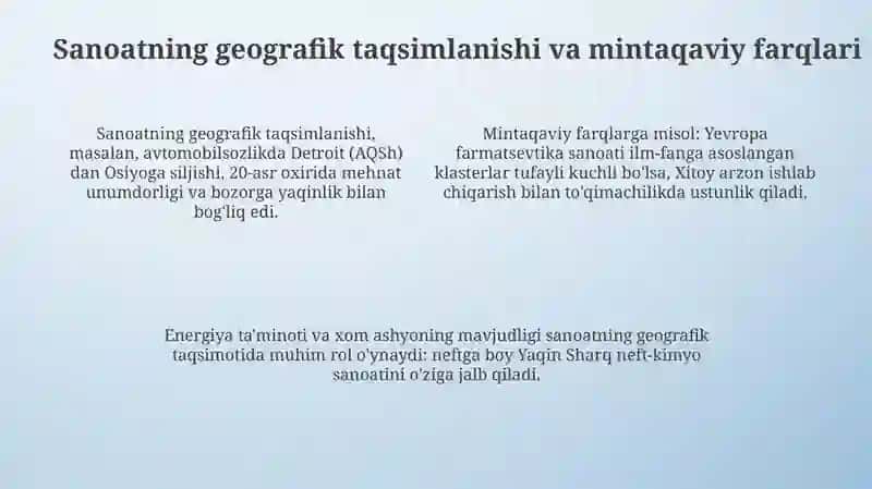 Jahon sanoat tarmoqlari geografiyasi 4