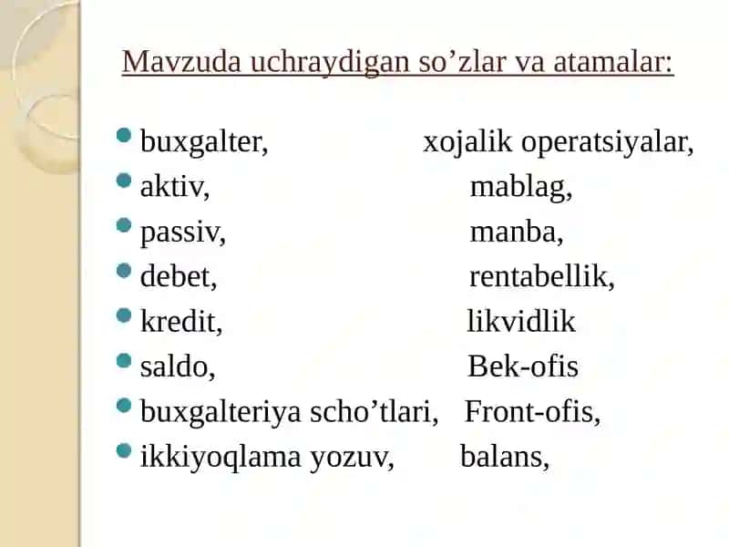 Banklarda buxgalteriya hisobi asoslari 4