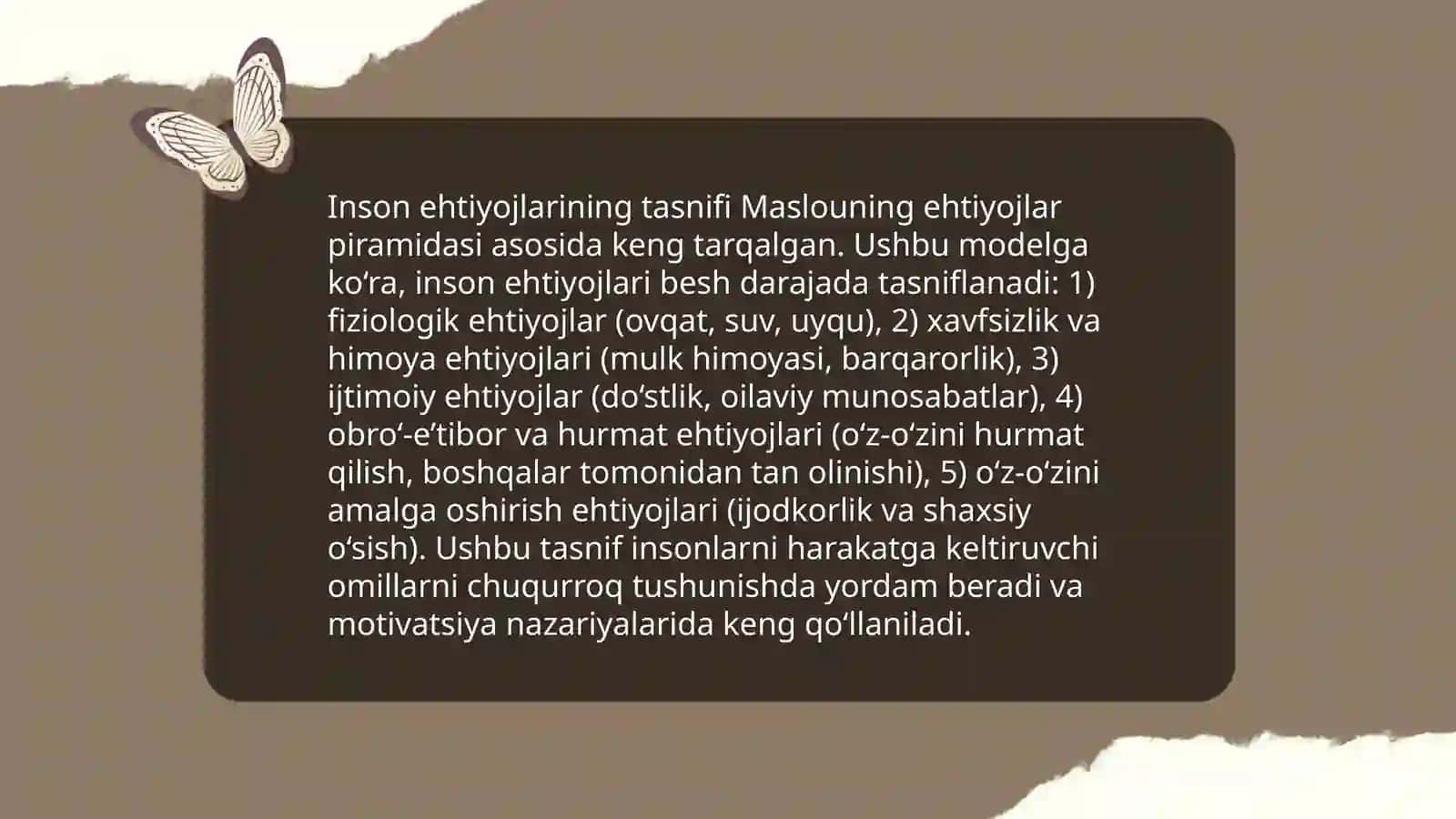 Ehtiyoj va qiziqishlarning psixologik tasnifi 4