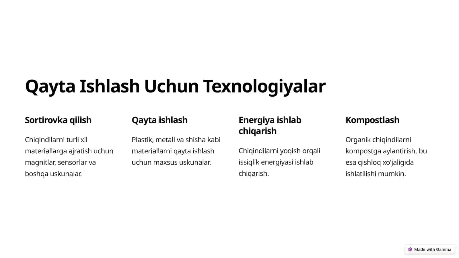 Sanoat Chiqindilari: Yigʻish va Qayta Ishlash 4