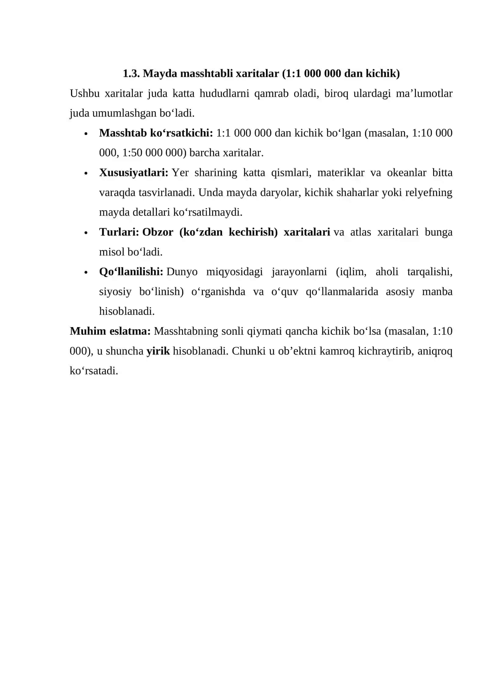 Xaritalar klassifikatsiyasi 4