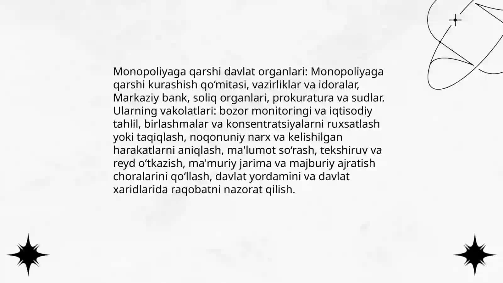 Antimonopoliya qonunchiligi va uning takomillashuvi 4