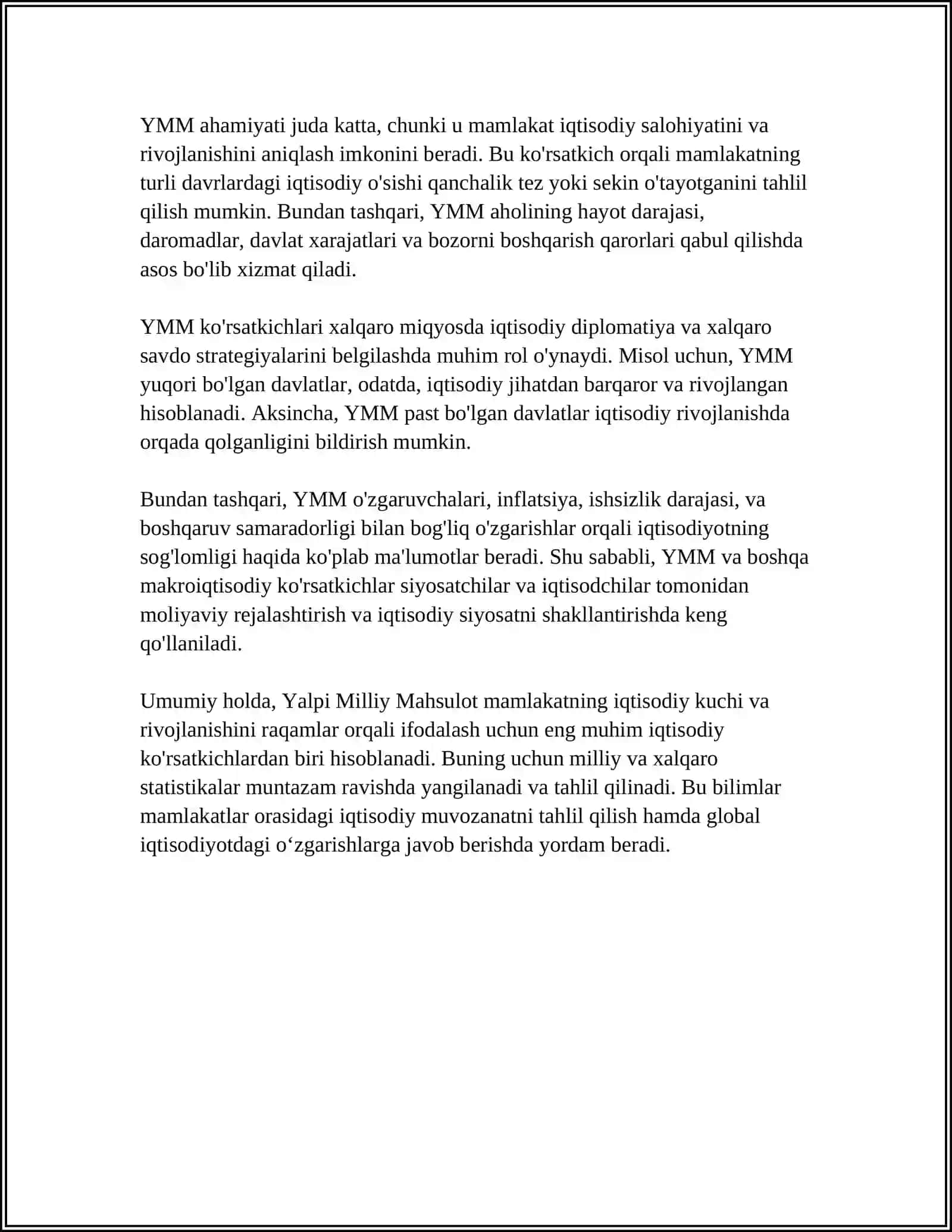 Yalpi Milliy Mahsulot va Yalpi Ichki Mahsulot Ularni Hisoblash Usullari 4