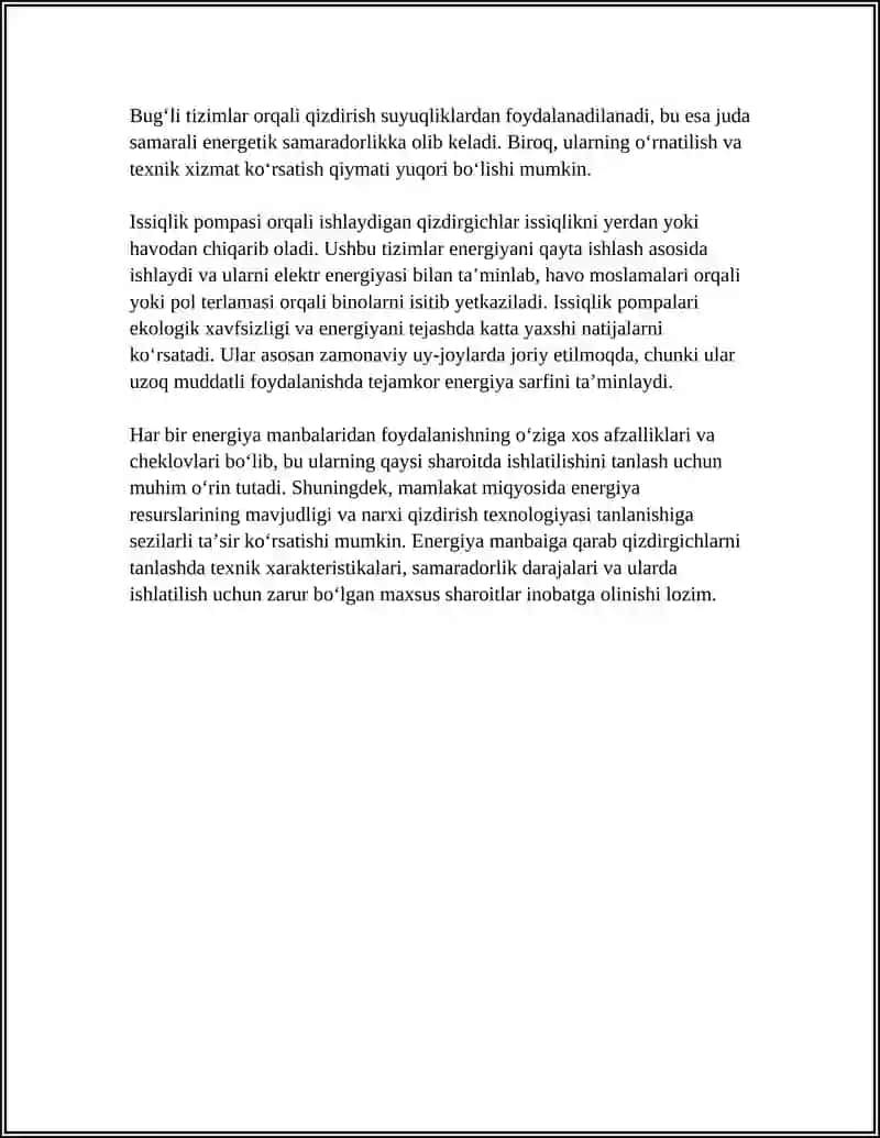 HAVO QIZDIRGICHLAR TASNIFI 4