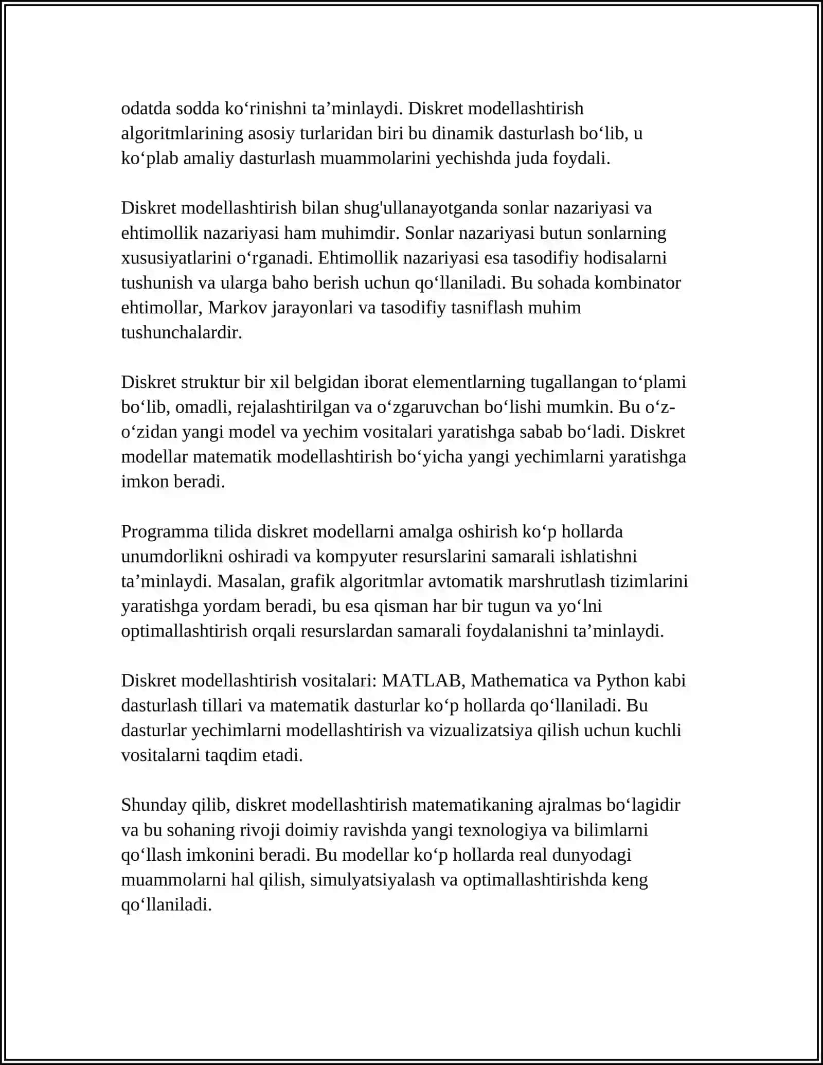 SXEMATEXNIK MODELLASHTIRISH 4