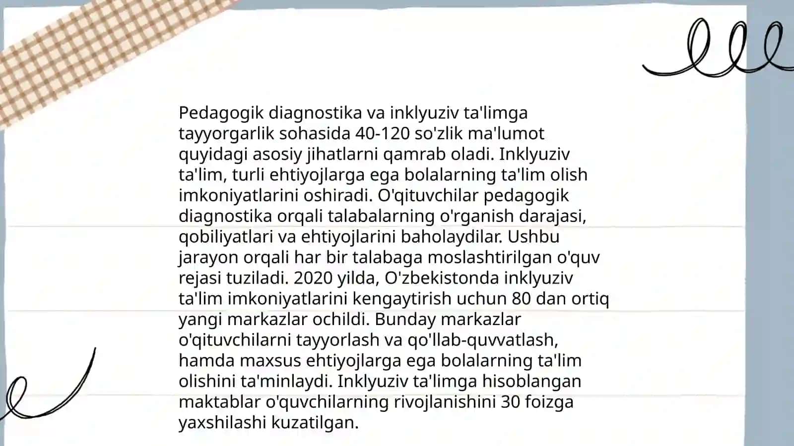 Inklyuziv ta'limga jalb qilish bosqichlari 4