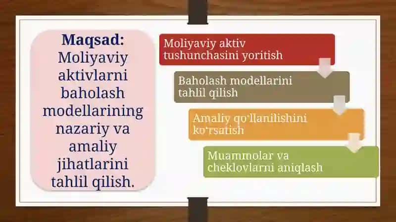 MOLIYAVIY AKTIVLARNI BAHOLASH MODELI 4