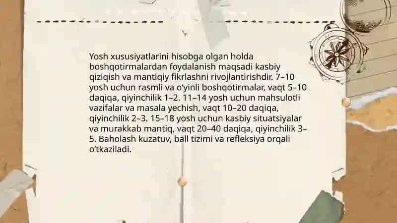Kasb-hunarga yo'naltirishda boshqotirmalarning pedagogik asoslari 4