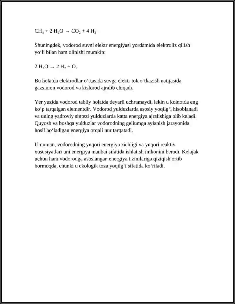 VADOROT KELAJAK YOQILG'ISI 4