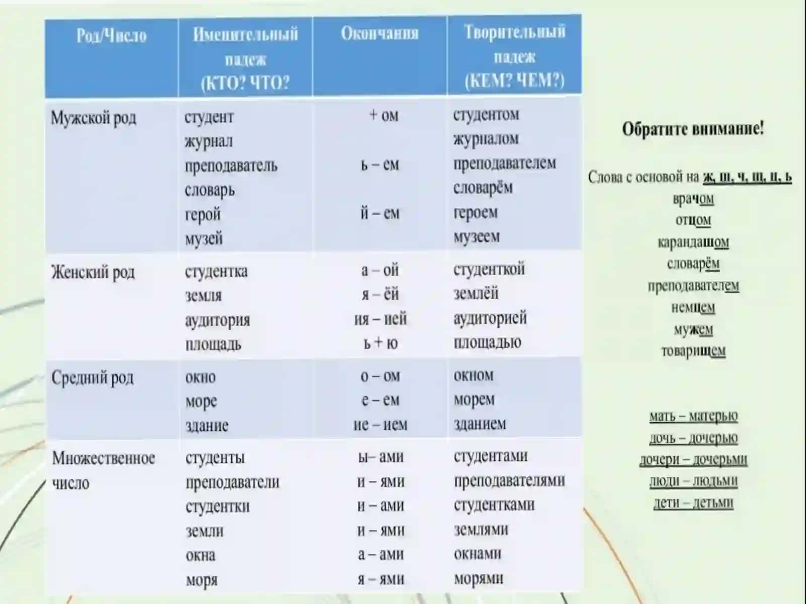 Творительный падеж 4