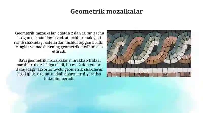 Zamonaviy mozaikalar 4