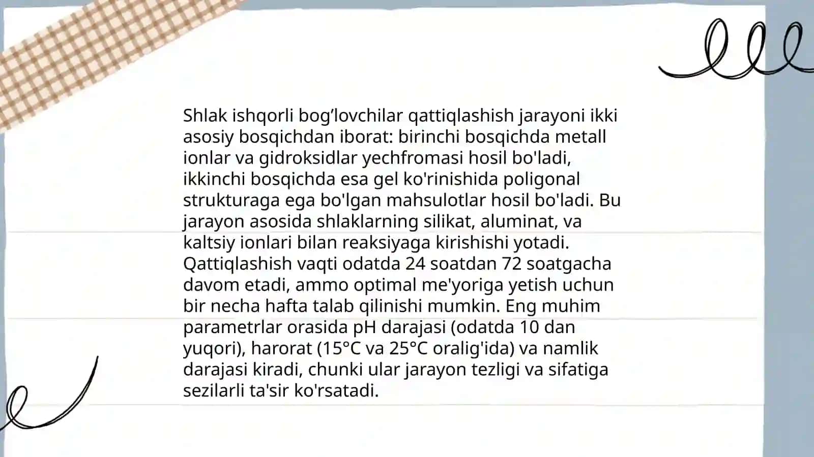 Shlak-ishqorli bog’lovchi moddalarning turlari 4