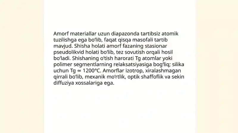 Materiallarning tuzilishi, strukturasi va xossalari 4