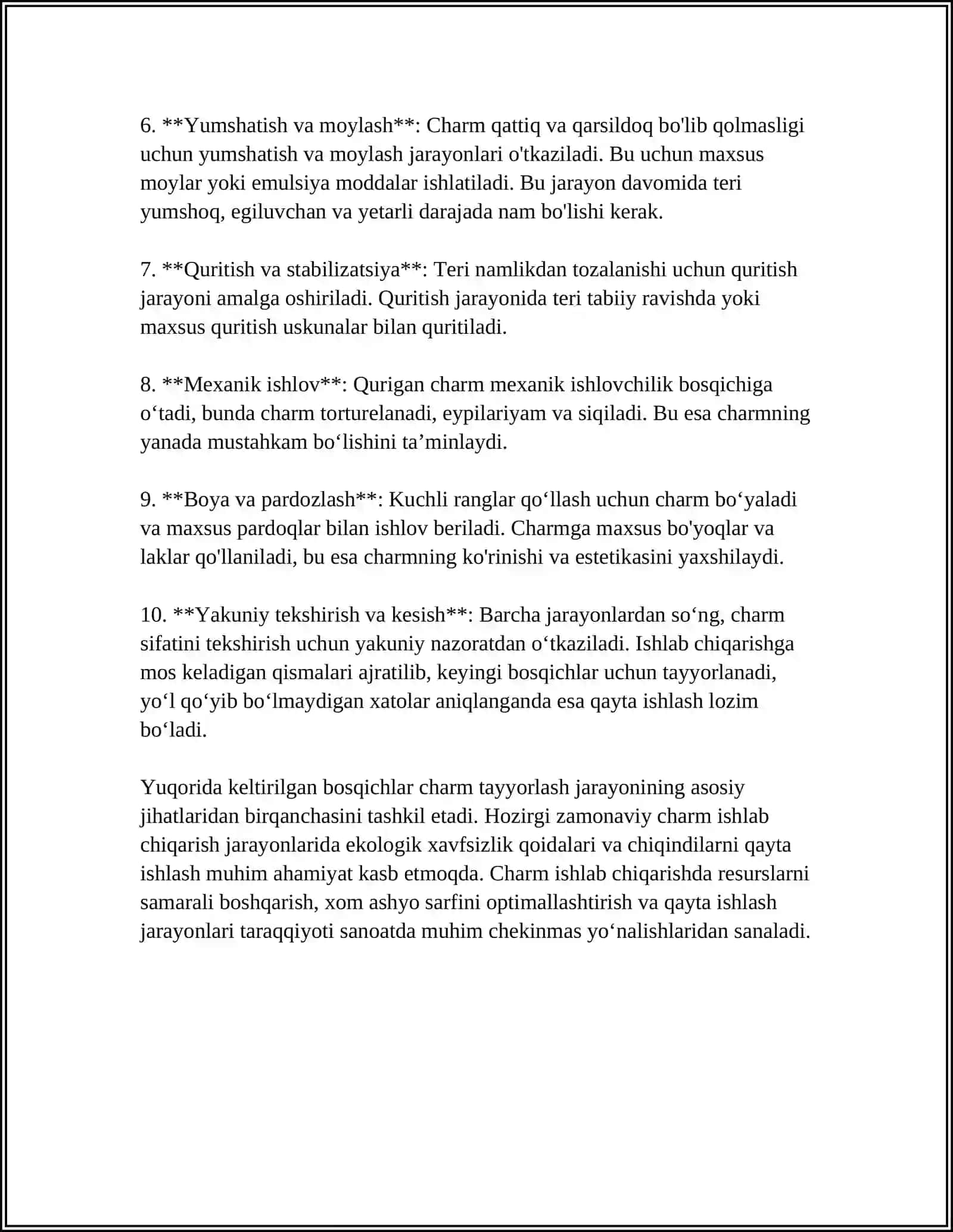 CHARMNING TEXNALOGIK JARAYONLARI 4