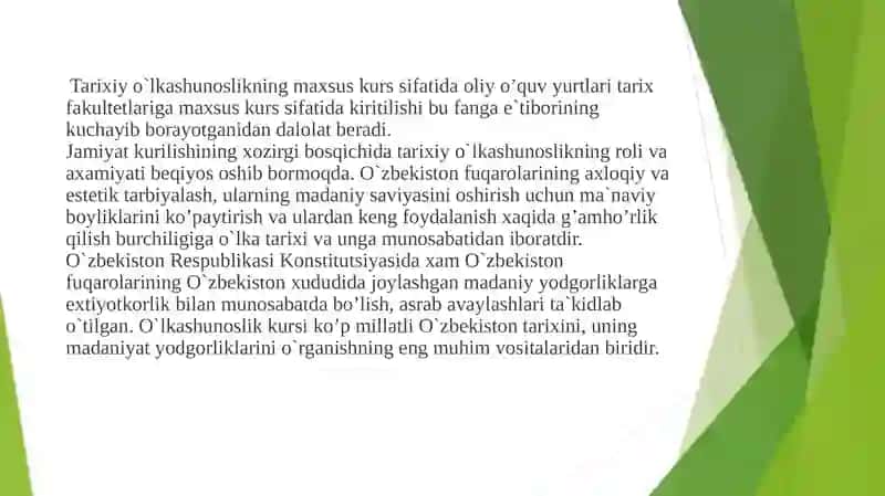 Tarixiyo'lkashunoslik fanining maqsad va vazifalari 4