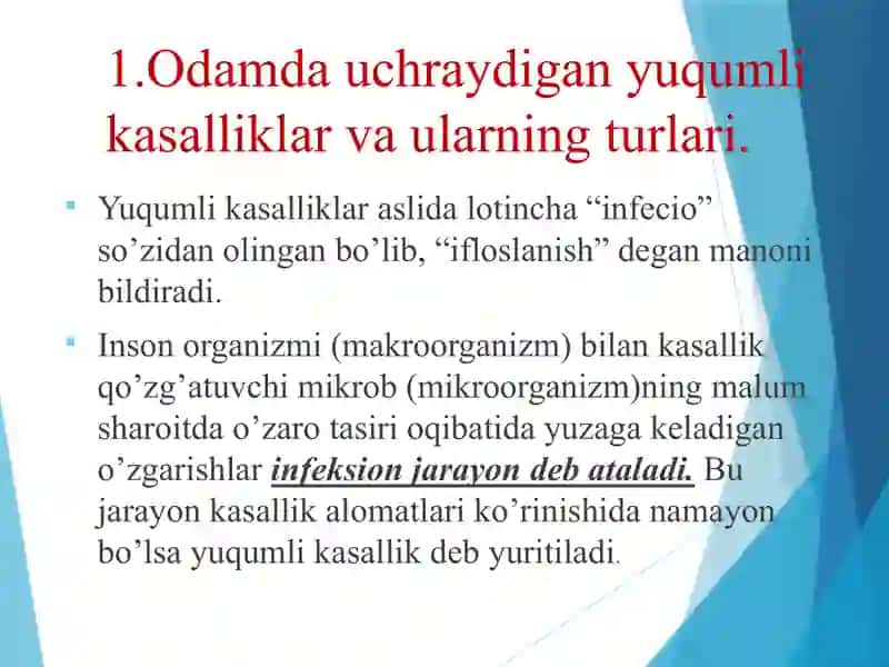 Yuqumli kasallik VA YUQUMSIZ KASALLIKlar 4