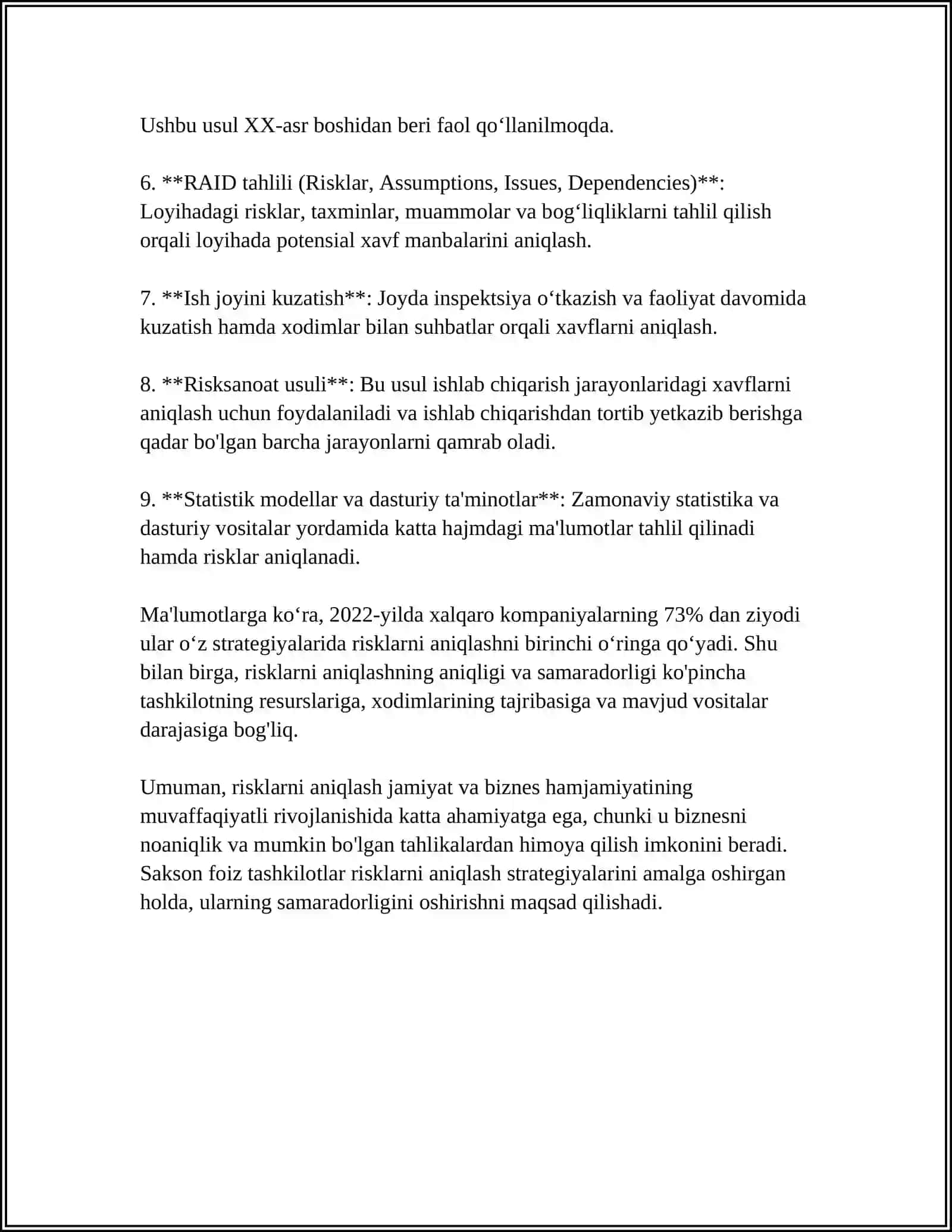 QARORLAR QABUL QILISHDA RISK VA NOANIQLIK 4
