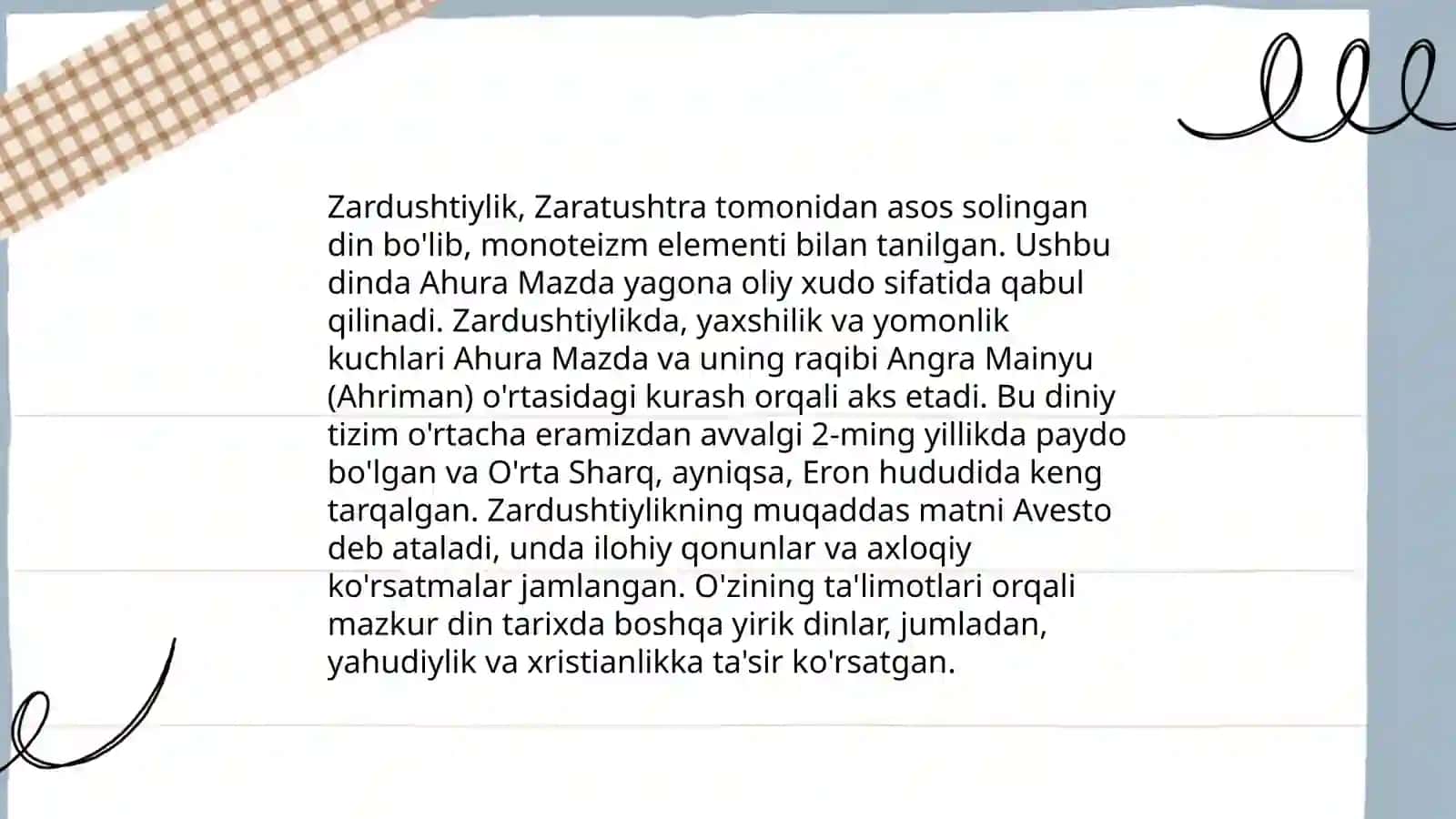 Zardushtiylikning teologik tizimi va diniy marosimlar 4