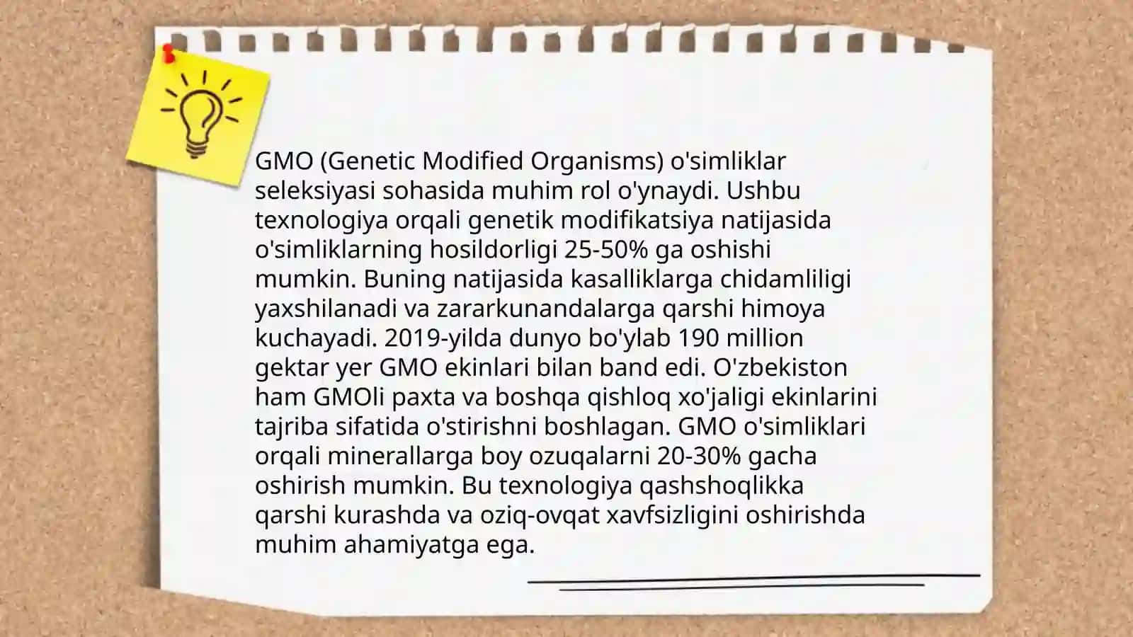 GMO ni biotexnologiyadagi o'rni 4