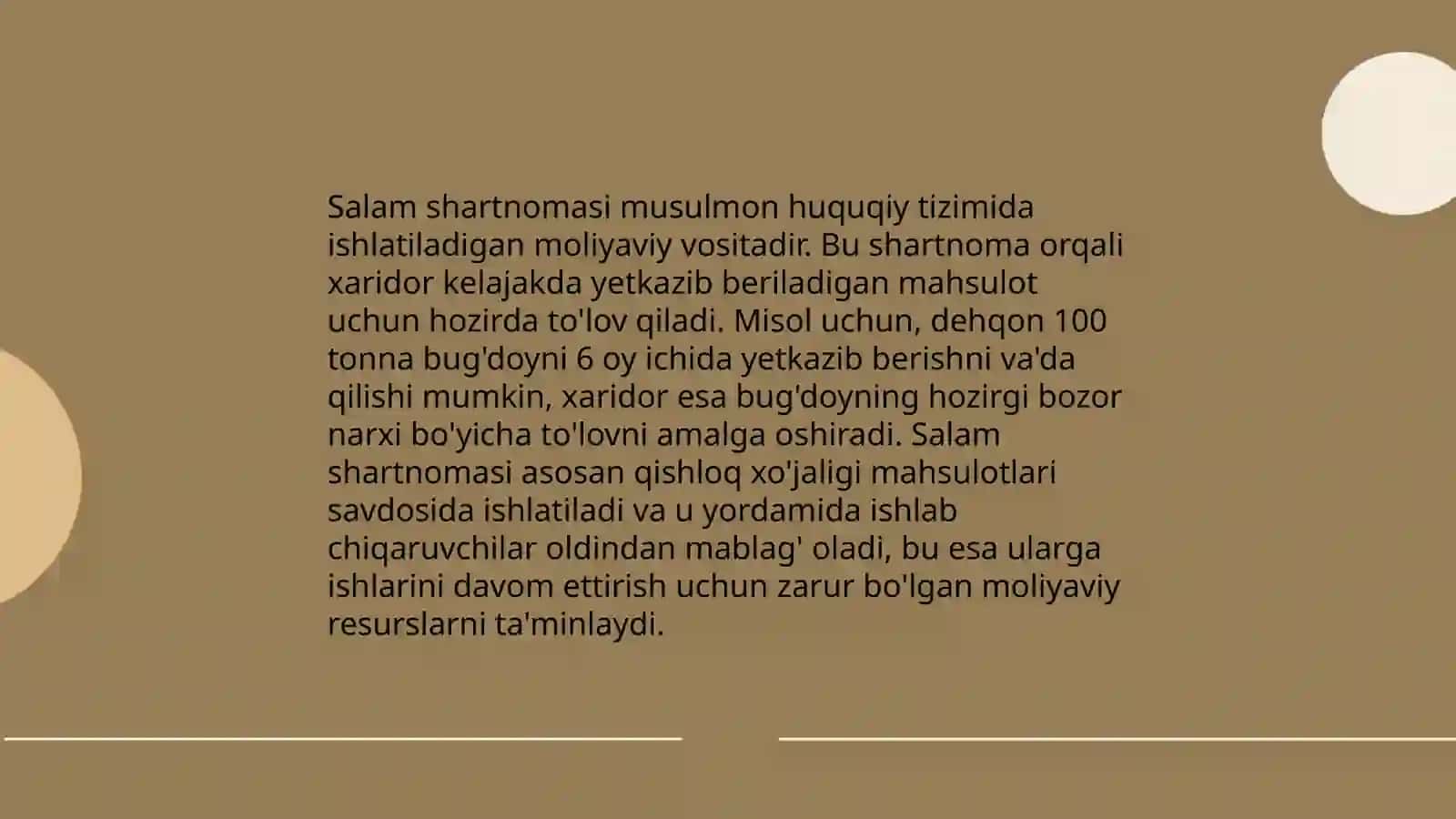 Islom moliyasida Salam va Istisno 4