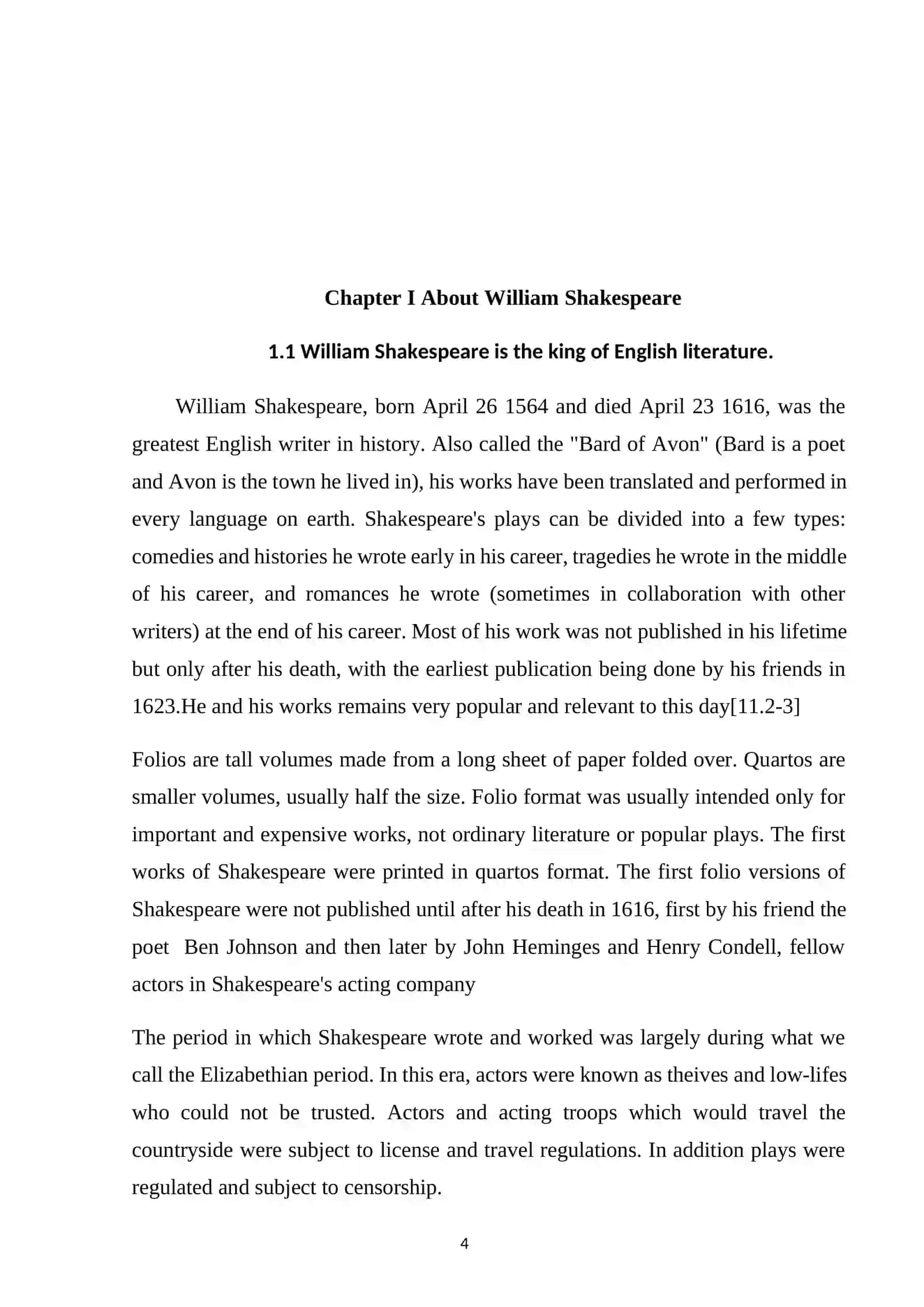 William Shakespeare's creative works 4