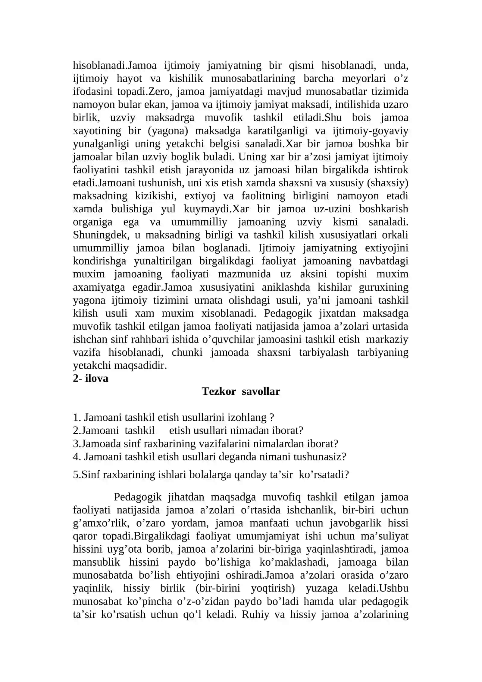 Sinf jamoasi tashkil etish pedagogik usullari 4