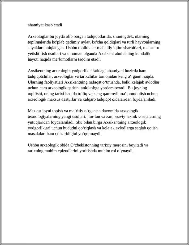 Namangandagi Axsikent Arxeologik Yodgorligi 4