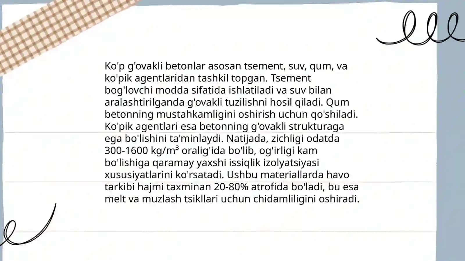 Ko'p g'ovakli betonlar 4