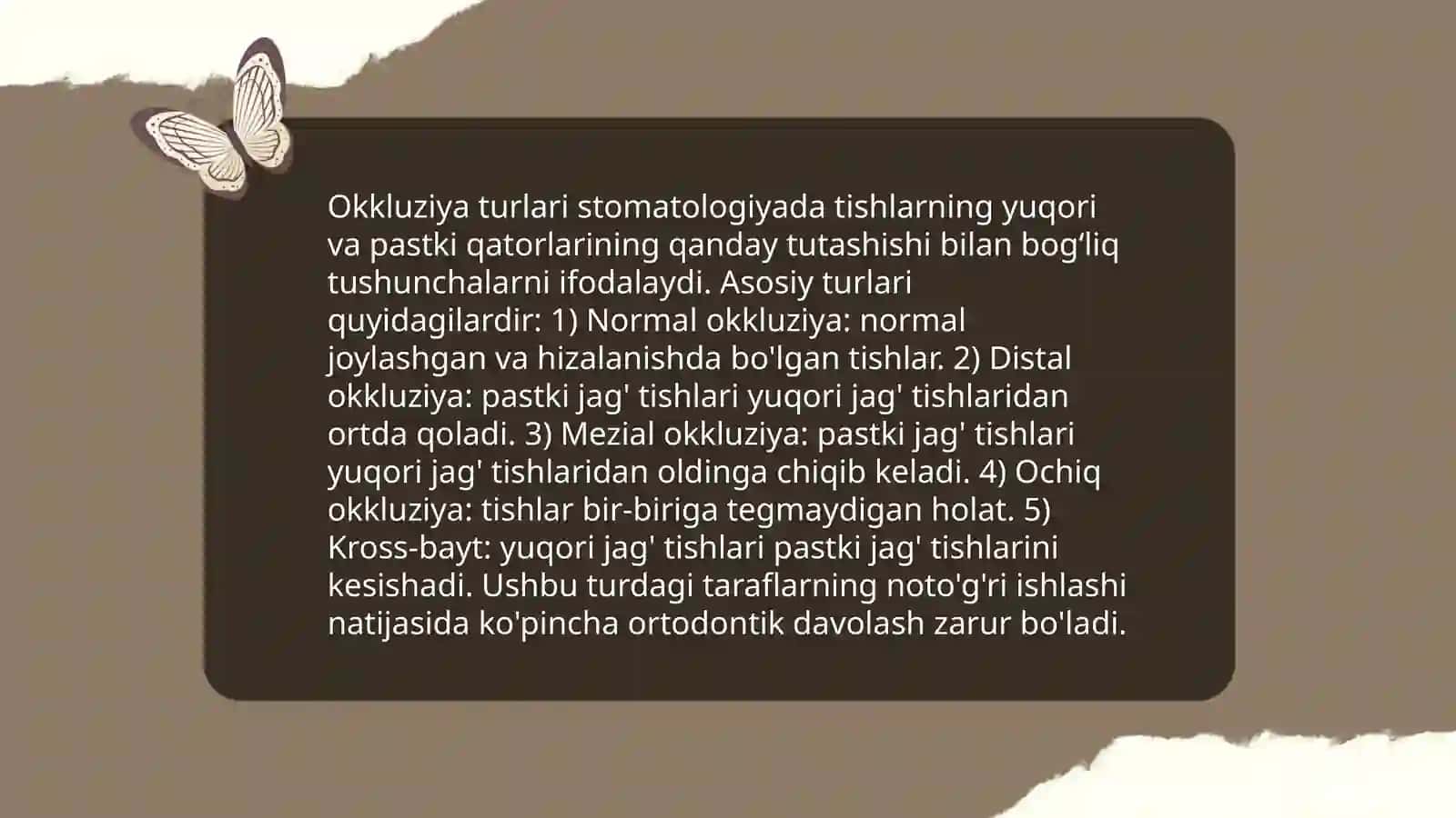 Okkluziya turlari 4