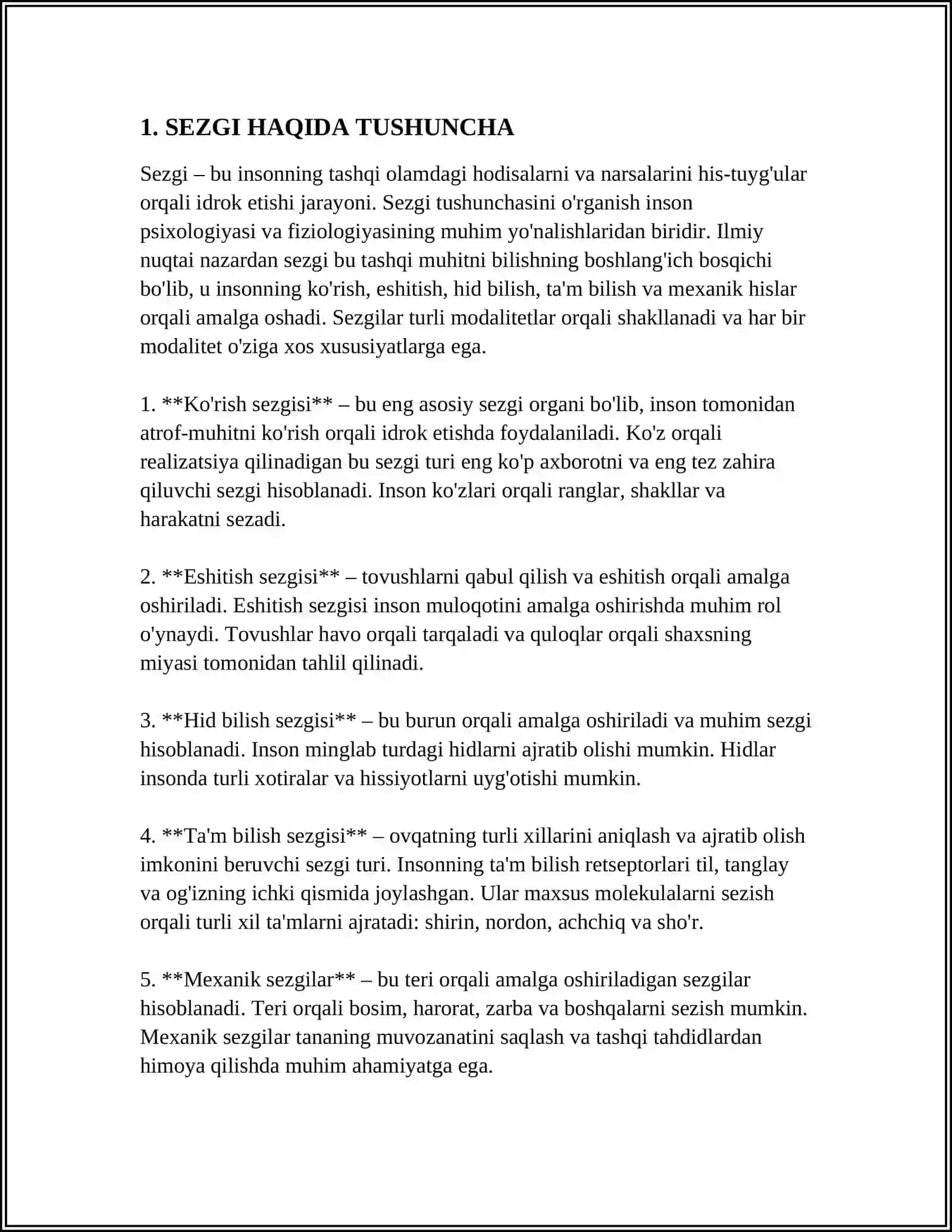 SEZGI HAQIDA TUSHUNCHA 4