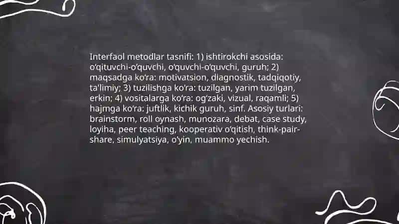 Interfaol Metodlar va ularning qo'llash mahorati 4